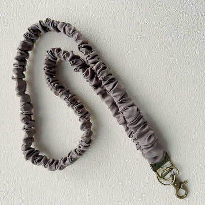 Stretchy Satin Scrunchie Lanyard Keychain Ruched Texture 49cm 1pc 8