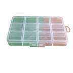 Plastic Organizer Boxes Clear 12 Compartment Fixed Grid 13cm 2pcs 5