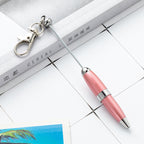 Beadable Pen Keychain Portable Metal Ballpoint Colorful Compact 16