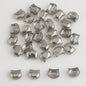Plating Flat Cat Head Glass Beads 8mm x 10mm Iridescent Colors 30pcs 17