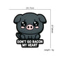 Silicone Focal Beads Black Pig With Don Go Bacon My Heart Text 20pcs 2