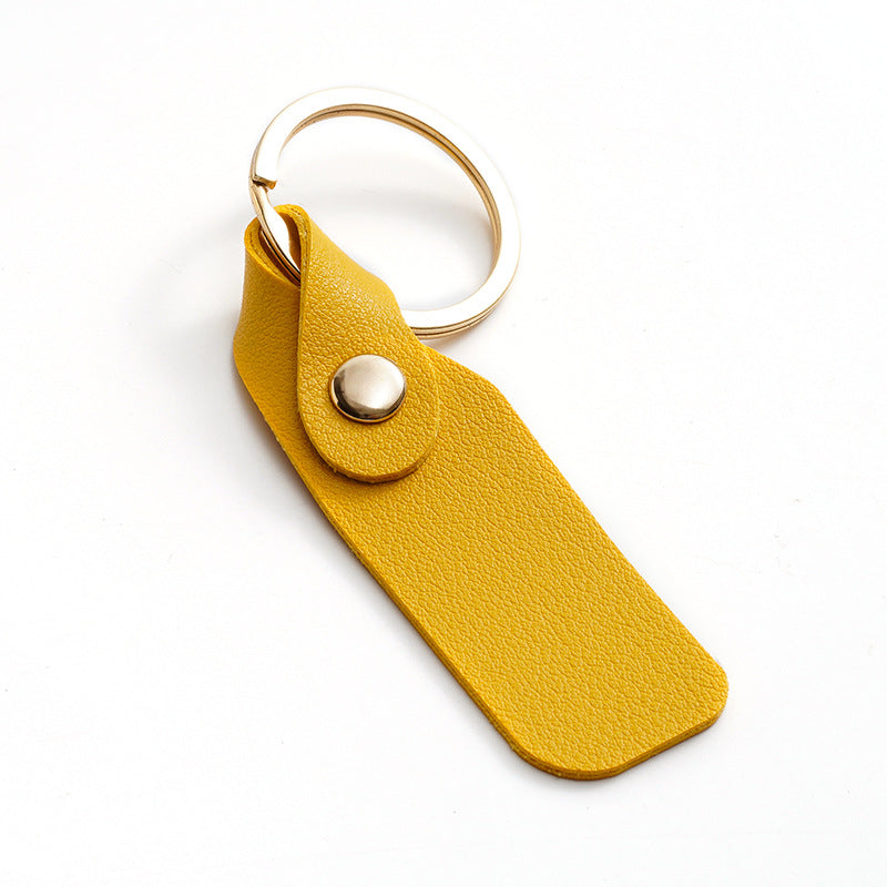 Alien Leather Keychain with Gold Rivet Accent Colorful 5