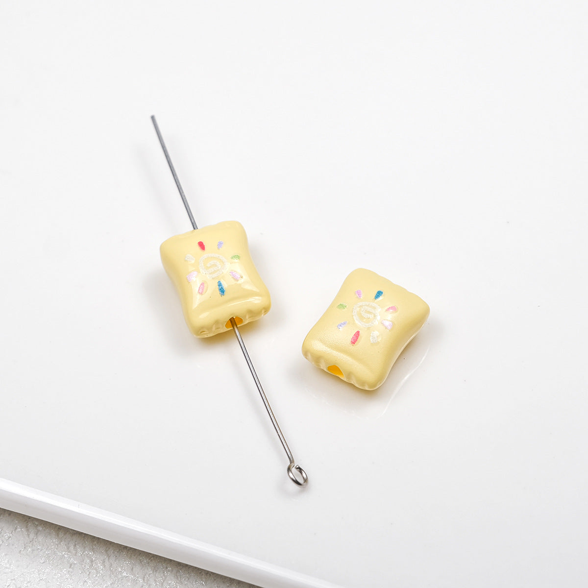 Sun Pattern Square Acrylic Beads 14mm Colorful Candy Bag 20pcs 16