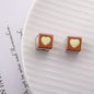 Warm Winter Color Series Heart Acrylic Square Beads 12.5mm 20pcs 6