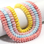 Ceramic Flat Round Spacer Beads 9mm Colored Abacus 55pcs 4