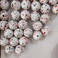 Printed Bubblegum Beads 20mm Halloween Blood Drop Acrylic 5pcs