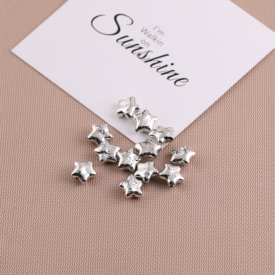 Silver Tone Irregular Shape CCB Plastic Beads 200pcs 23
