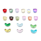 Czech Glass Beads Tulip Petals And Leaves Vintage Frosted 9mm 200pcs 5
