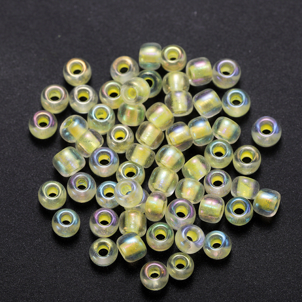 Glow In The Dark Seed Glass Beads 3mm Multicolor Stripes 1800pcs 23