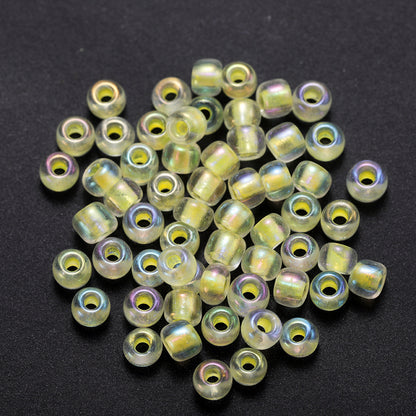 Glow In The Dark Seed Glass Beads 3mm Multicolor Stripes 1800pcs 23