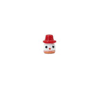 Lampwork Glass Beads Christmas Hat Snowman 15mm Hand Painted 4pcs 5