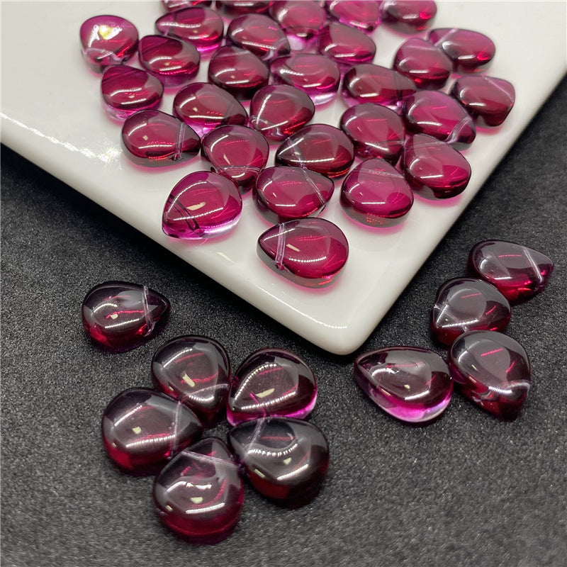 Czech Glass Beads Teardrop 12mm Transparent Iridescent 100pcs 20