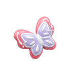 Hand Painted Butterfly Acrylic Beads 35mm Cream Double Color 6pcs 2