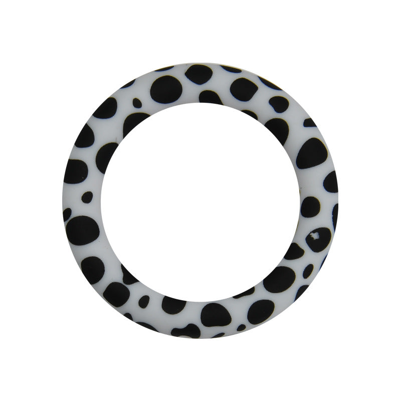 65mm Printed Silicone Rings Floral and Geometric Designs