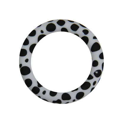65mm Printed Silicone Rings Floral and Geometric Designs
