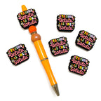 Silicone Focal Beads Halloween Typography Hearts Staying Delulu Is The Solulu 20pcs 3