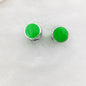 Flat Round Acrylic Beads 12mm Glossy Mixed Colors Silver Frame 50pcs 10