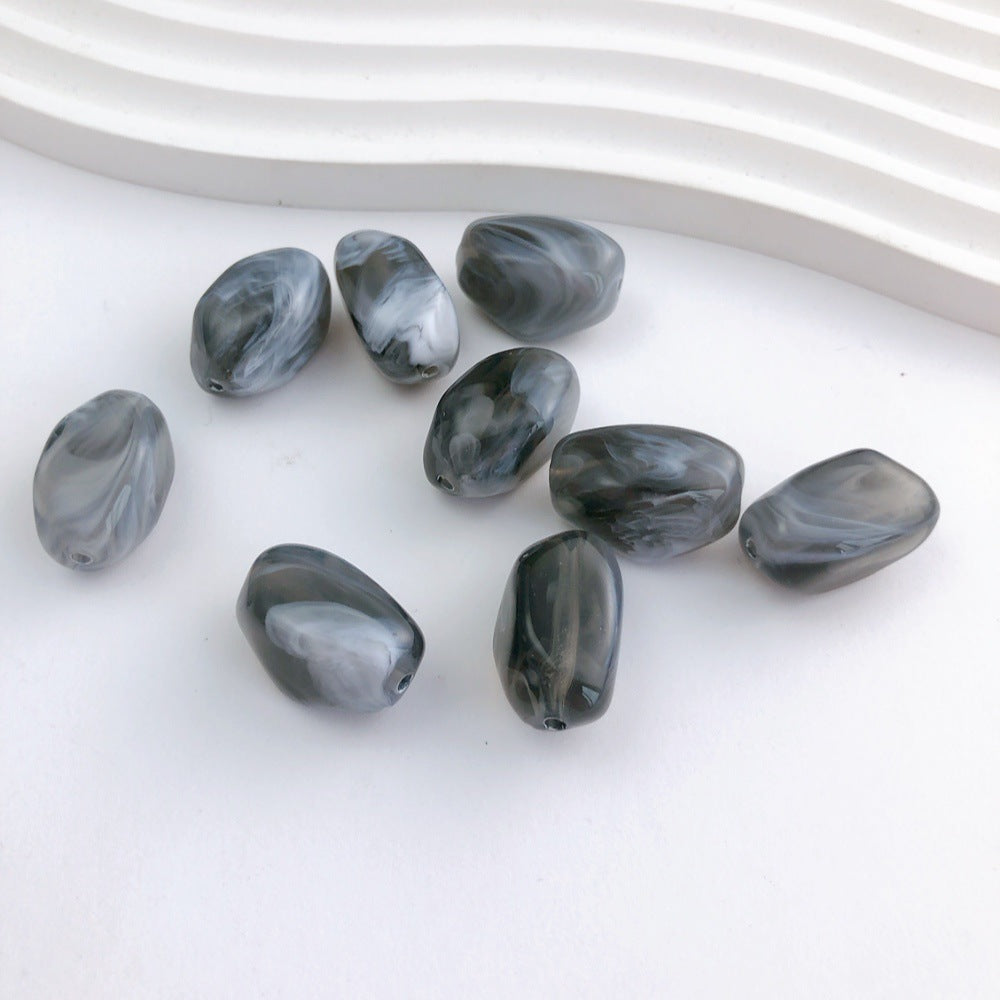 Blooming Color Irregular Resin Beads 21mm Swirling Multicolor 20pcs 21
