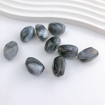 Blooming Color Irregular Resin Beads 21mm Swirling Multicolor 20pcs 21