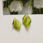 Lampwork Glass Beads Leaf 22mm Handmade Distressed Curled 4pcs 17