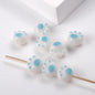 Cartoon 3D Cat Paw Acrylic Beads 12mm Pastel Mixed Colors 100pcs 7