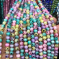 Millefiori Evil Eye Round Lampwork Glass Beads 6mm 124pcs 22