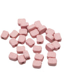 Matte Pig Head Acrylic Beads 12mm Large Hole Blush Pink 100pcs 4