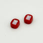 Painted Square Acrylic Beads 14mm Diamond Faceted Mixed Colors 10pcs 14