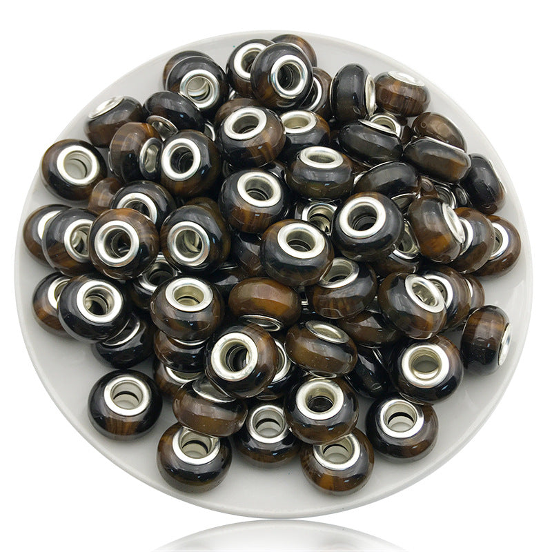 Gradient Resin Spacer Beads 13mm Matte Imitation Opal 40pcs 14