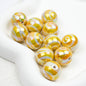 UV Plating Round Acrylic Beads 16mm Lollipop Rotating Pattern 50pcs 10