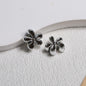 Irregular Flower Acrylic Beads 14mm Silver Enamel Mixed Colors 50pcs 10