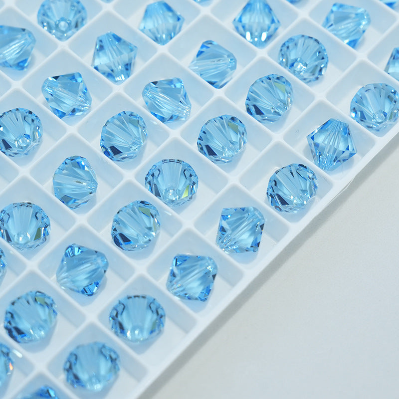 Electroplated Seed Glass Beads 4mm Faceted Multi Colored 40pcs 7