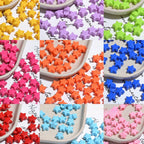 Glow Star Acrylic Beads 11mm Glossy Vibrant Colors 50pcs