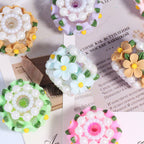 Flower Barrel Clay Beads 24mm Pastel Daisy 5pcs 3
