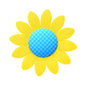 Silicone Focal Beads Sunflower Soft Petal Detailed Center 10pcs 10