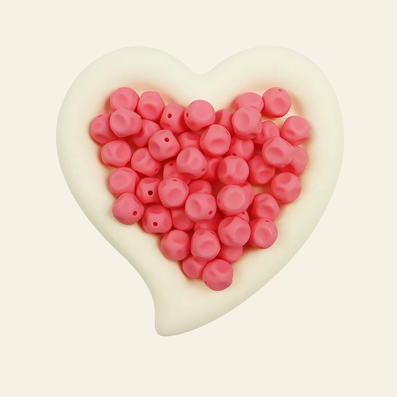 15mm Irregular Silicone Beads Multi Color Solid 50pcs 16