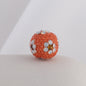 Rhinestone Round Clay Beads 16mm Tiny Daisy Pattern Multicolor 6pcs 8