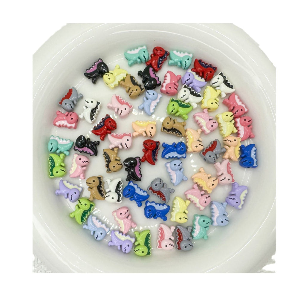 Dinosaur Metal Beads 12mm Baking Painted Enamel Alloy 10pcs 5
