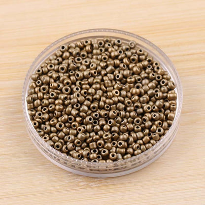 Ceramic Electroplated Seed Glass Beads 4mm Glossy Mixed Colors 460pcs 14