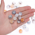 Electroplated Glass Beads 8 10mm Large Hole Rainbow Finish 50pcs 3