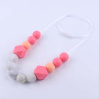 Silicone Beaded Keychain Necklace Matte Marble Hexagon Beads 2