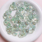 Clear Plated Cloud Acrylic Beads 22x32mm Chubby Pastel Iridescent 10pcs 3