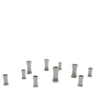 Stainless Steel Bamboo Tube Metal Beads 8mm 12mm Polished Silver 30pcs 5
