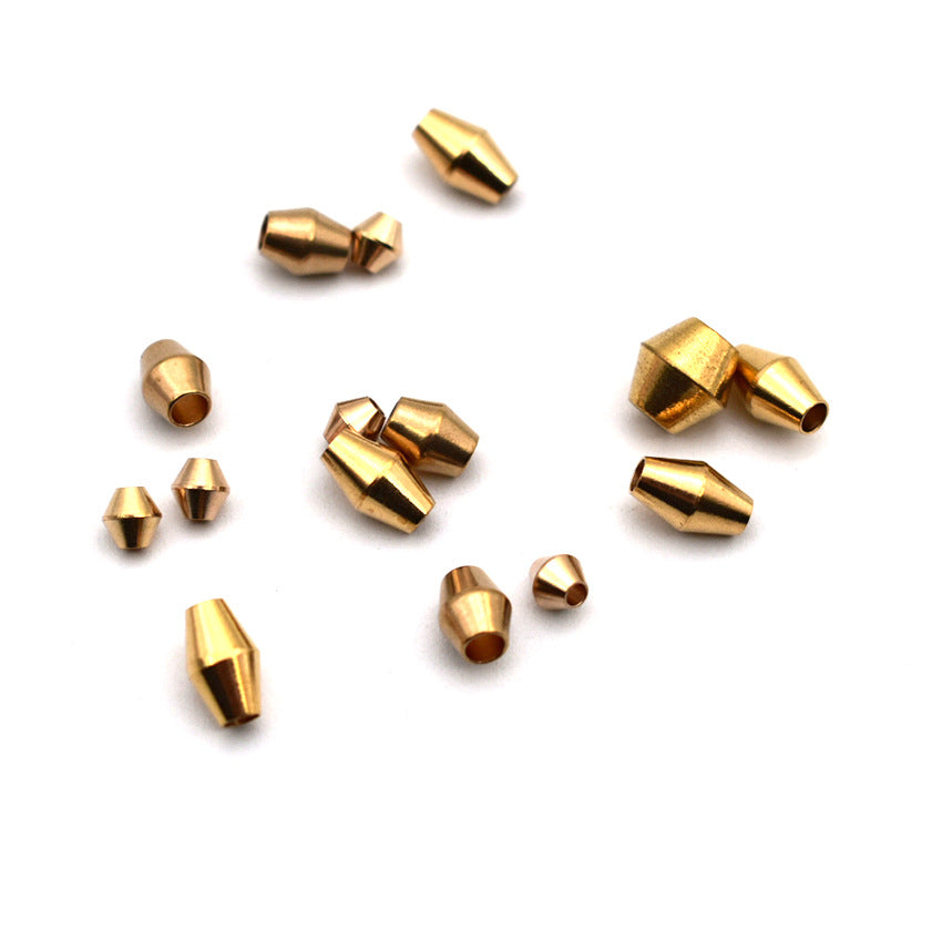 Brass Rhombus Barrel Metal Beads 3-8mm Smooth Finish 100pcs 2