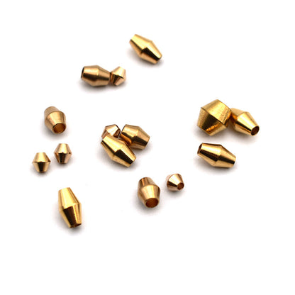Brass Rhombus Barrel Metal Beads 3-8mm Smooth Finish 100pcs 2