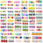 Flat Clay Beads 10mm Color Fruit Cartoon Mixed Design 1000pcs
