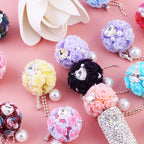 Flower Cluster Round Clay Beads 22mm Tassel Rose Gem 5pcs 4