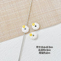 Donut Metal Beads 13mm Painted Enamel Pastel 10pcs 3
