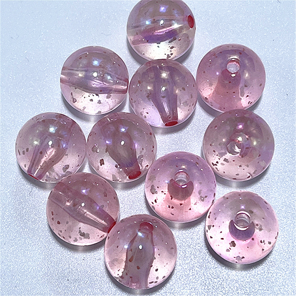 Glow In The Dark Round Acrylic Beads 16mm Transparent Confetti 100pcs 3