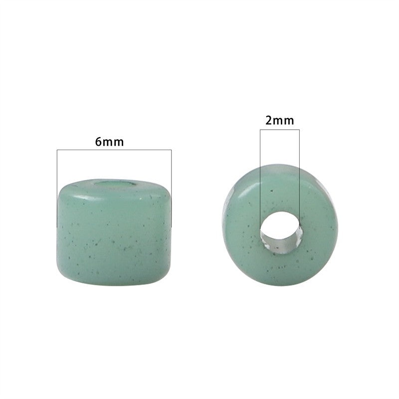 Acrylic Tube Beads 6x5mm Soft Pastel Colors 200pcs 4